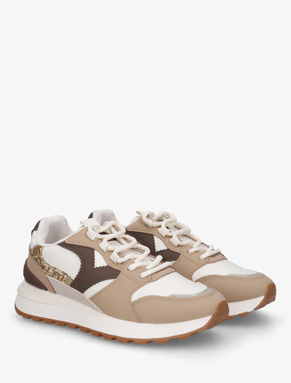 Baskets à empiècements fantaisies - Taupe - 4