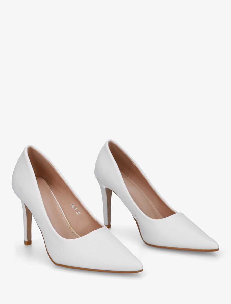 Escarpins classiques à talon aiguille - Blanc - 4