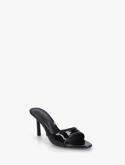 Mules vernies à talon - Noir - 2