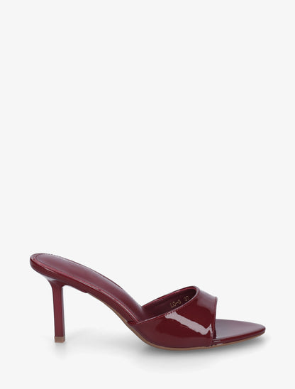 Mules vernies à talon - Bordeaux - 1