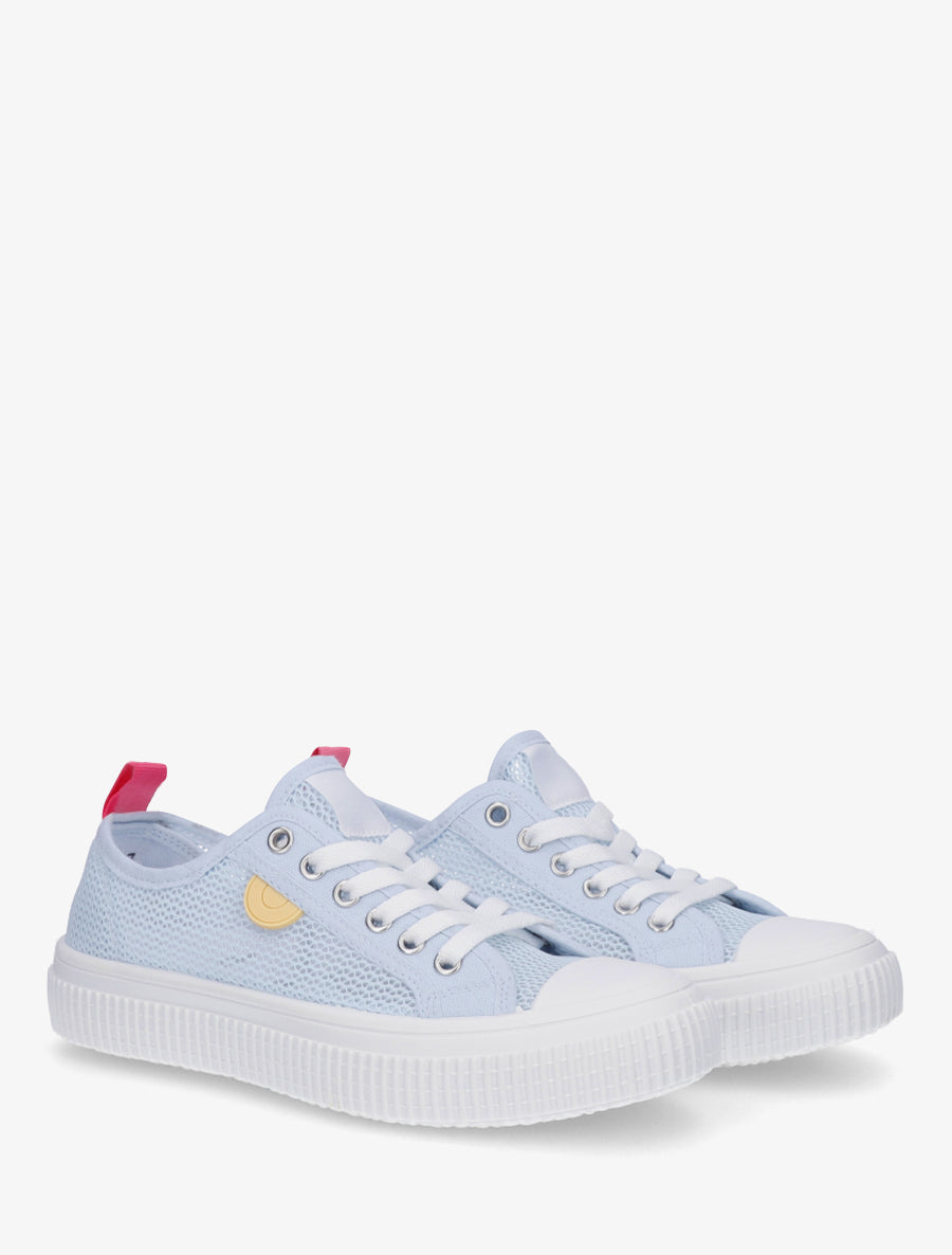 Tennis basique en tissu ajouré - Bleu ciel - 4