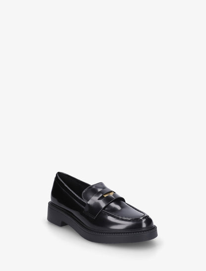 Mocassins en simili à médaille - Noir - 2