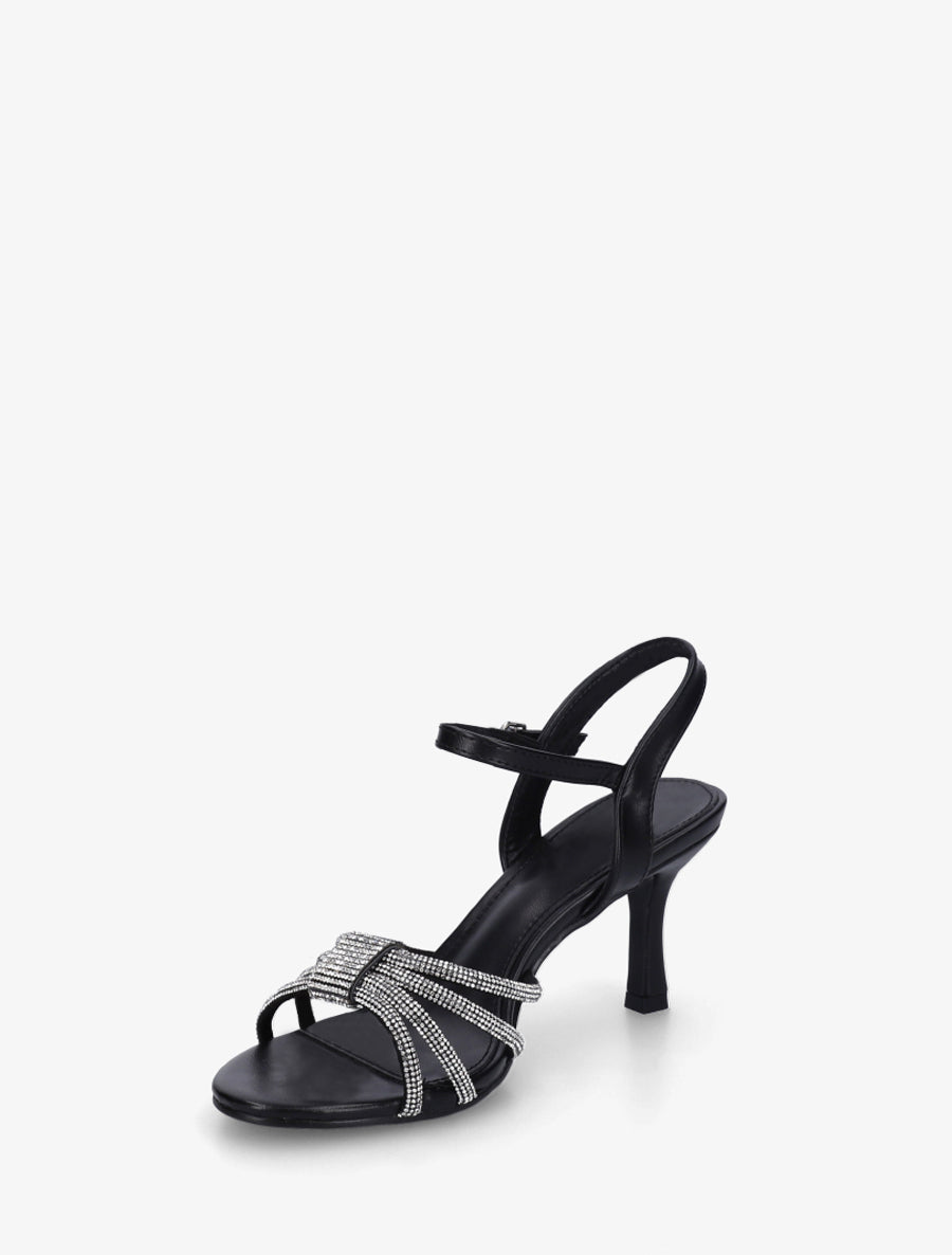 Sandales à bride à strass - Noir - 3