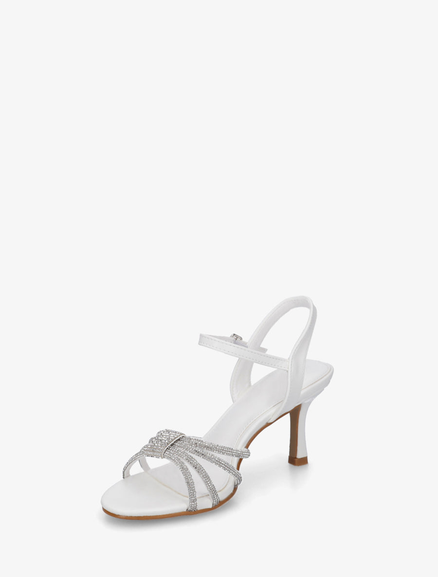 Sandales à bride à strass - Blanc - 3