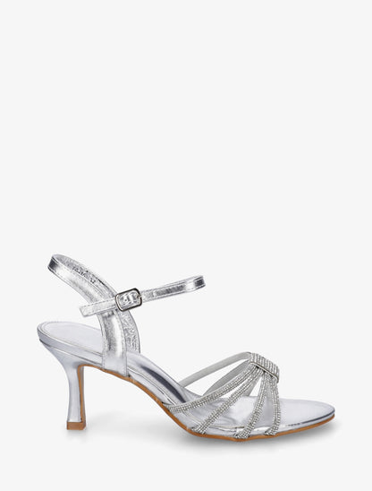 Sandales à bride à strass - Argent - 1