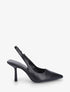 Escarpins à bouts pointus et talon ouvert - Noir - 1