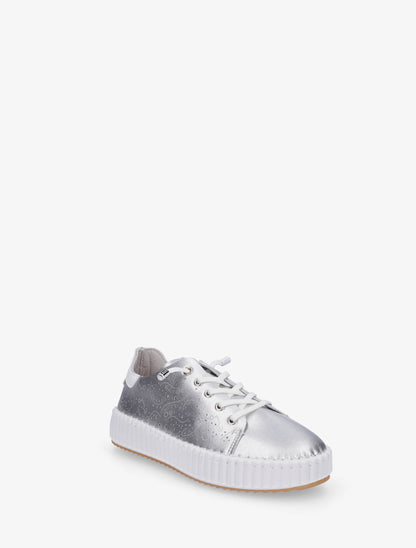 Sneakers souples à motifs ajourés - Argent - 2