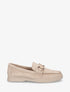 Mocassins en suédine à boucle et semelle plate - Beige - 1