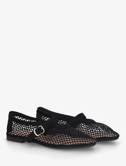 Ballerines en résille style babies - Noir - 4