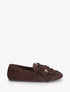 Mocassins frangés en suédine - Marron - 1