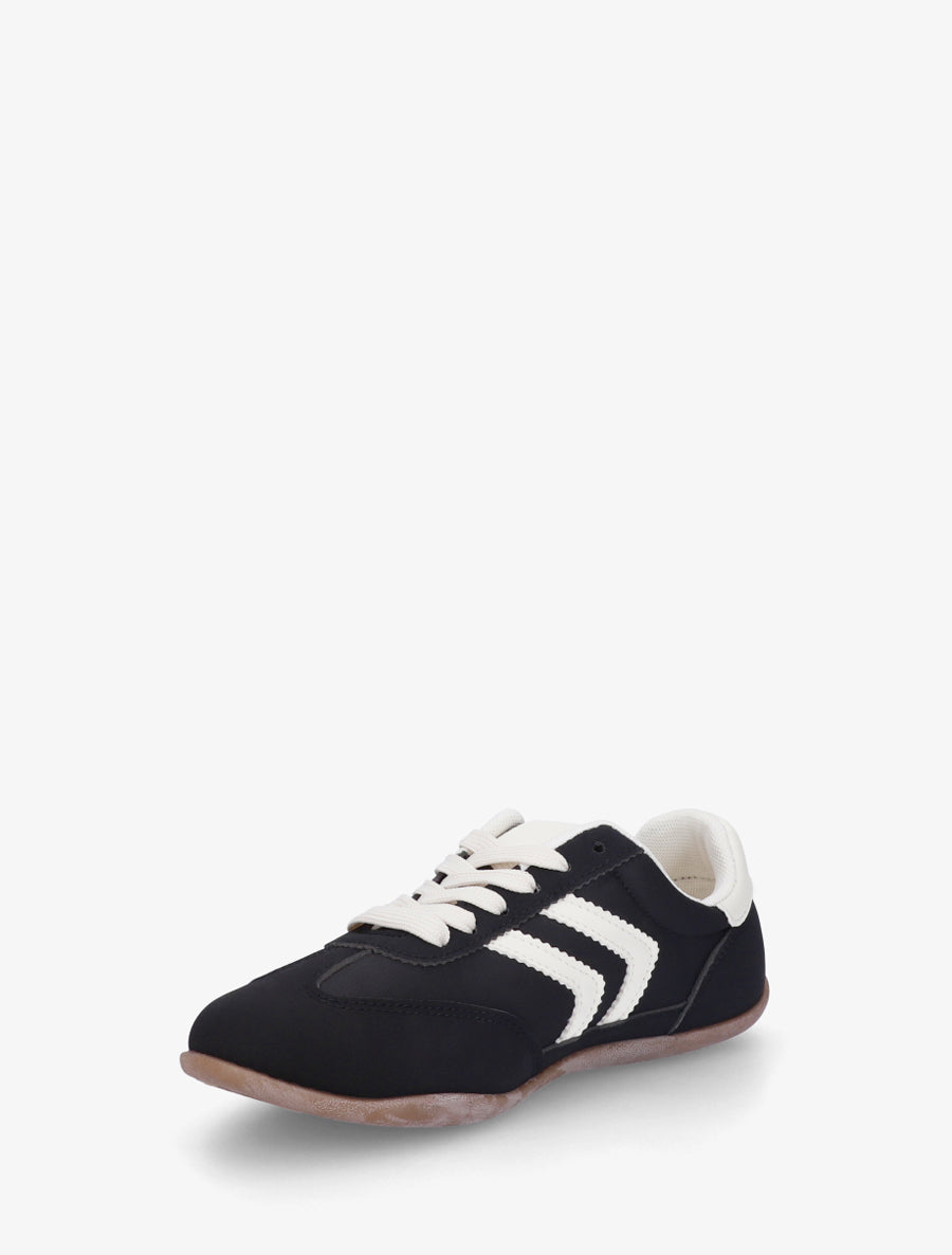 Baskets bimatière à contrefort contrastant - Noir - 3