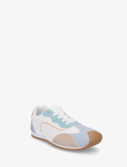 Sneakers texturés effet nubuck - Vert d&