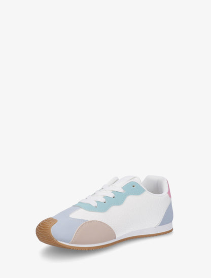 Sneakers texturés effet nubuck - Vert d&