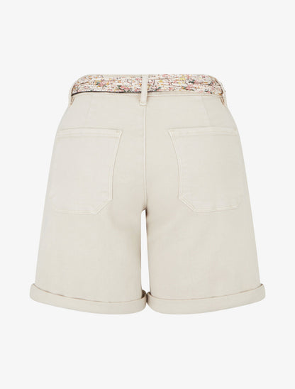 Short uni à ourlets - Beige - 2
