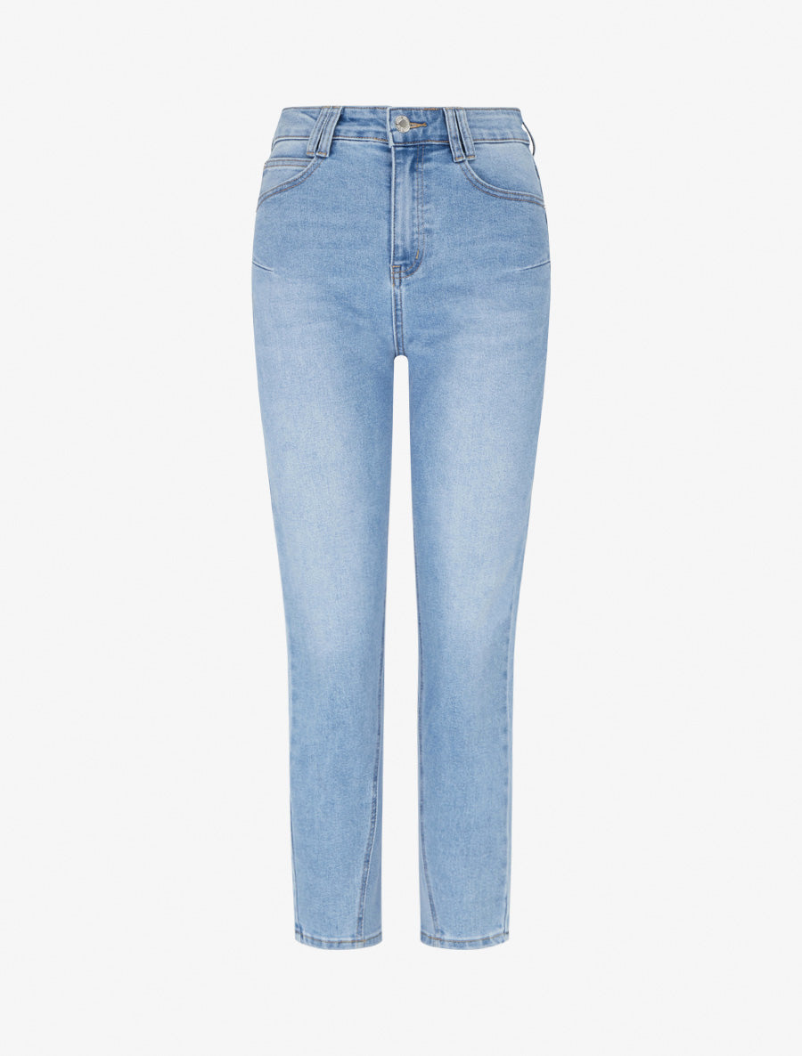 Jean classique coupe mom fit - Bleu - 1
