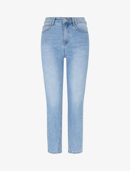 Jean classique coupe mom fit - Bleu - 1