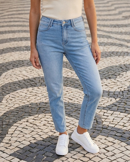 Jean classique coupe mom fit - Bleu