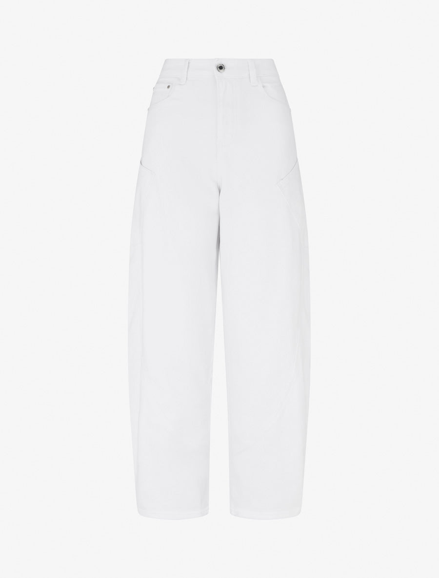 Jean uni coupe ballon - Blanc - 1
