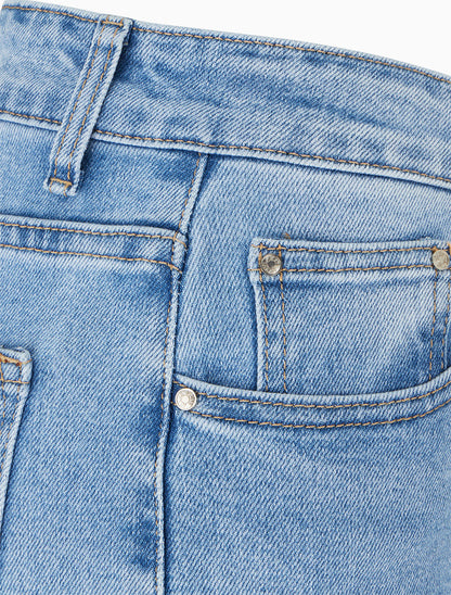 Jean wide leg coupe droite - Bleu - 3
