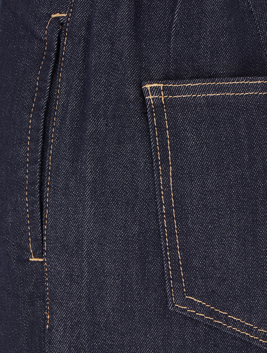 Jean ample à taille élastiquée - Bleu brut - 3