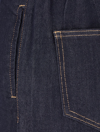Jean ample à taille élastiquée - Bleu brut - 3